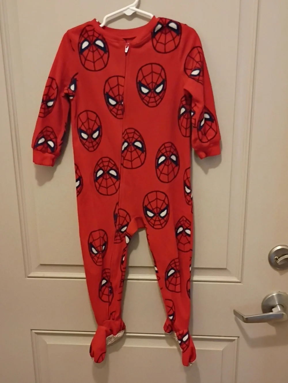 Marvel Spiderman Flame Resistant Full Zip Footie Pajamas Size 3T